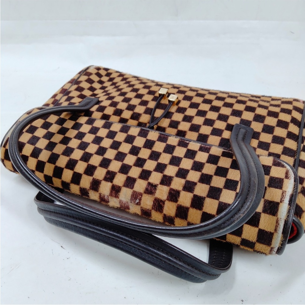 Louis Vuitton LV Damier Sauvage Pony Hair Handbag w COA - edge and corner wear - Picture 5 of 17